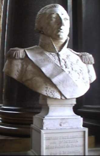 The Bust of Jean Baptiste Bessieres, Duke of Istria, Marshall of France. This bust is just inside the hall of Heros in Paris to the right of the entrance.
