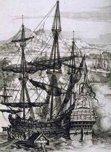 "Spanish Galleon". Licensed under Public domain via Wikimedia Commons -