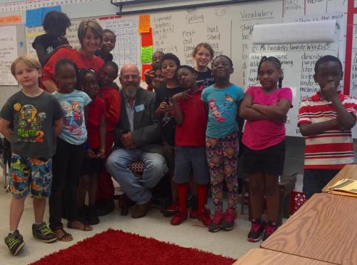 Class, teacher, and author.