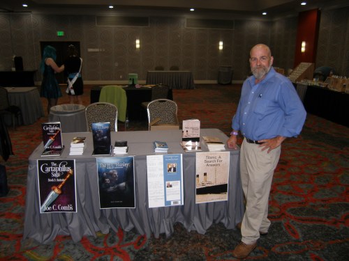 My booth at the Wichita Novel Experience 2015