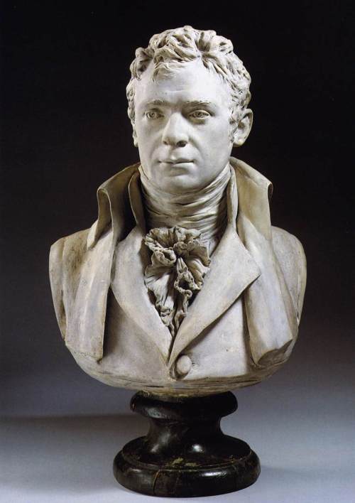 A bust of Robert Fulton by Jean-Antoine Houdon, 1803.